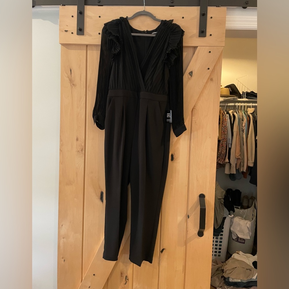 Express Black One piece suit for the holidays or wedding. Size 10P